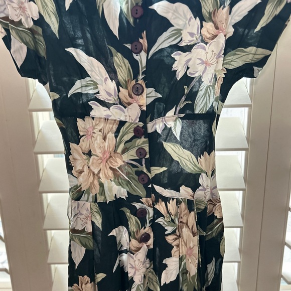 Vintage All That Jazzy S: 3/4 Floral Dress - Picture 4 of 9